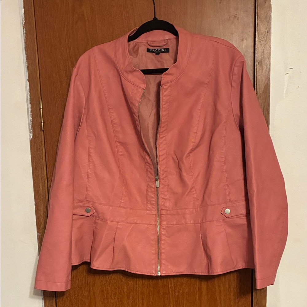 Baccini Women's Coral Leather Jacket